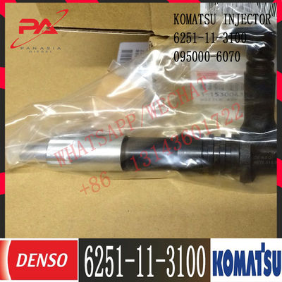 6251-11-3100 Komatsu Dizel PC400-8 6D125E Motor Yakıt enjektörü 6251-11-3100 095000-6070