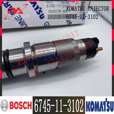 6745-11-3102 Komatsu PC300-8 ekskavatör Dizel SAA6D114E-3 Motor Yakıt enjektörü 6745-11-3100 6745-11-3102