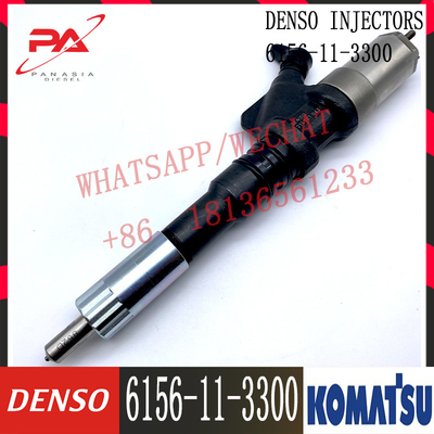 Denso Komatsu ekskavatör için 6D125 Motor Yakıt Enjektörü 6156-11-3300 095000-1211